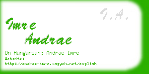 imre andrae business card
